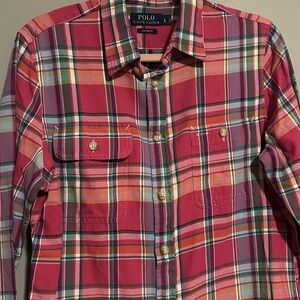 Ralph Lauren Polo youth Plaid button up.  Youth large